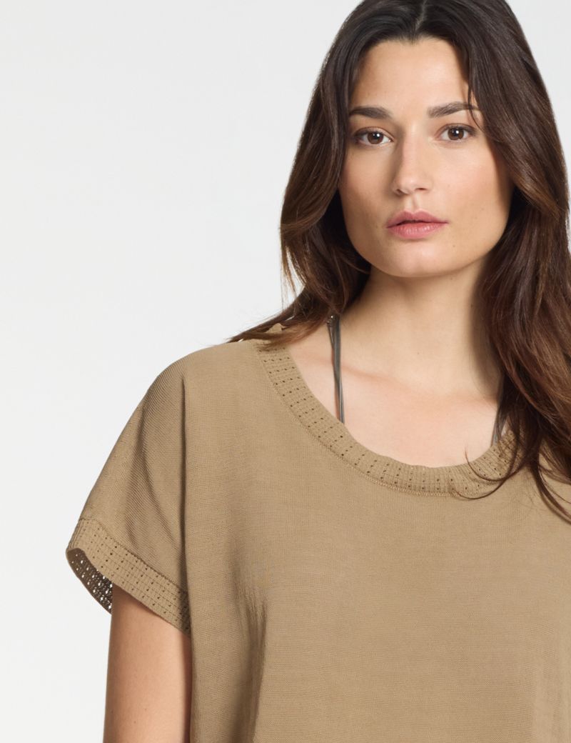 Sarah Pacini Cropped sweater – ribbed details