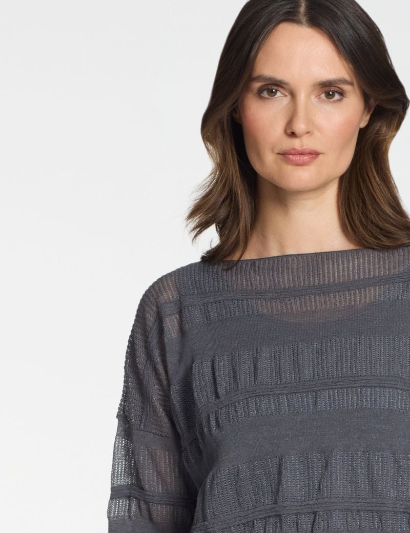 Sarah Pacini Korte trui – linnen jacquard