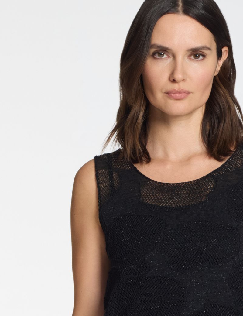 Sarah Pacini Linen sweater – cotton flowers