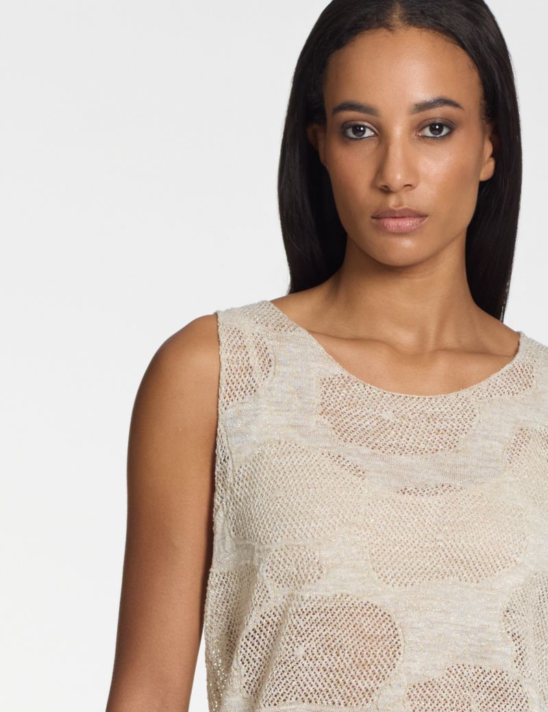 Sarah Pacini Linen sweater – cotton flowers