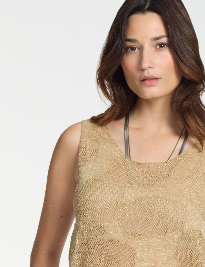 Sarah Pacini Pullover Leinen Baumwollblüten