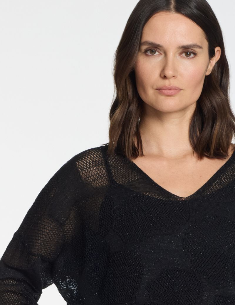 Sarah Pacini V-neck sweater – cotton flowers