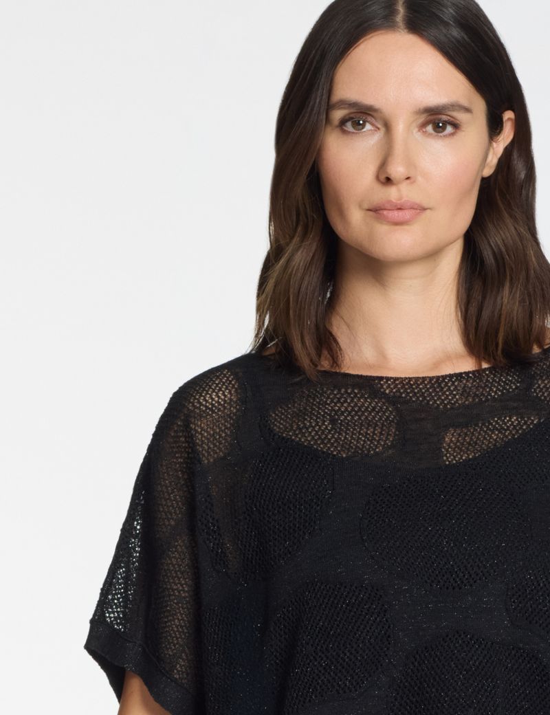 Sarah Pacini Oversized linnen trui – katoenen bloemen