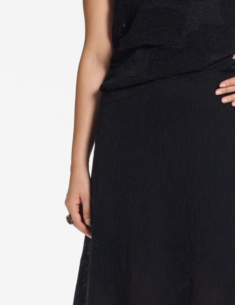 Sarah Pacini Long skirt – iridescent knit