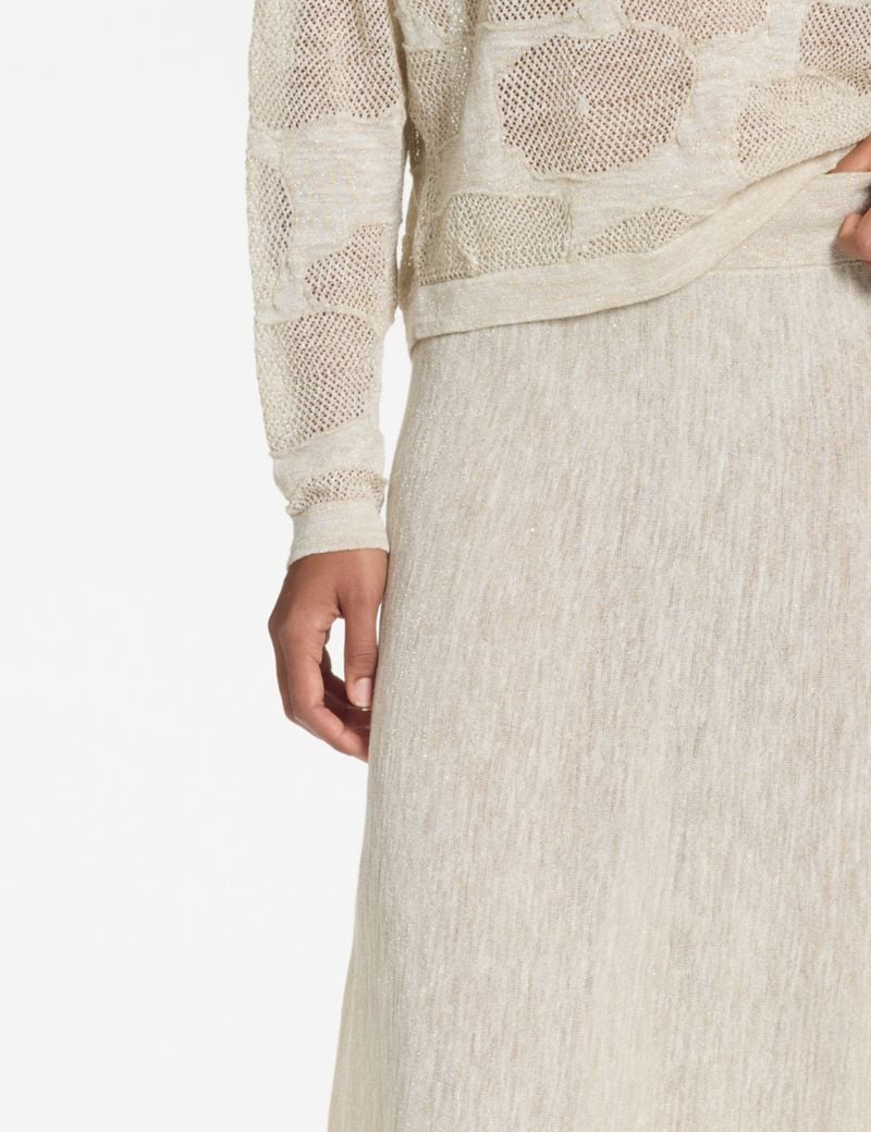 Sarah Pacini Long skirt – iridescent knit