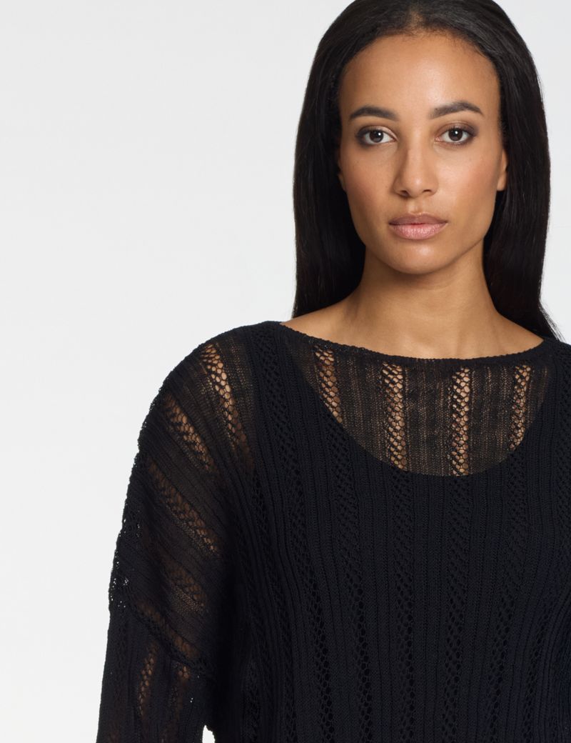 Sarah Pacini Openwork sweater – 3/4 sleeves