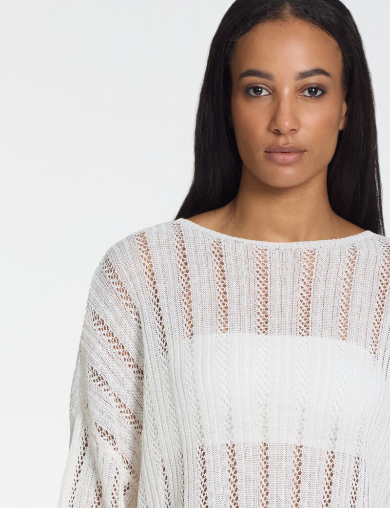 Sarah Pacini Openwork sweater – 3/4 sleeves