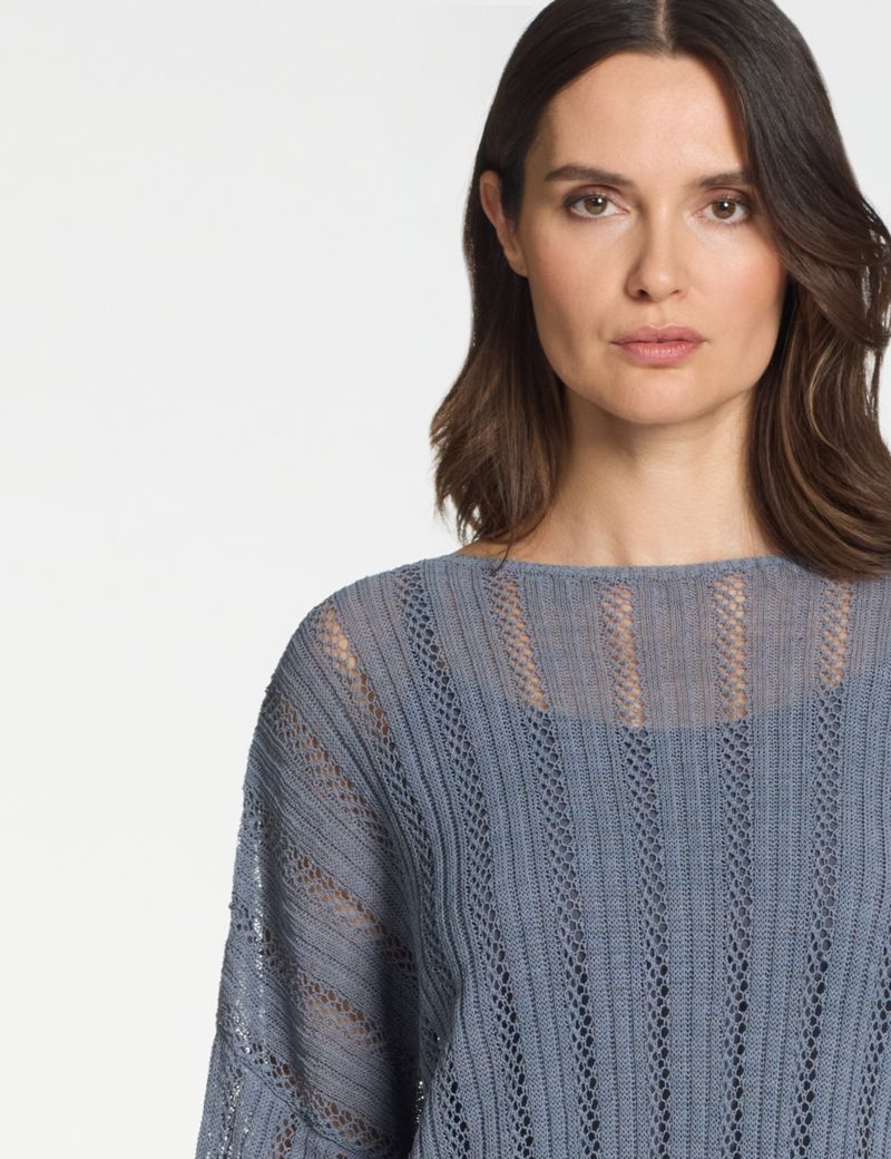 Sarah Pacini Openwork sweater – 3/4 sleeves