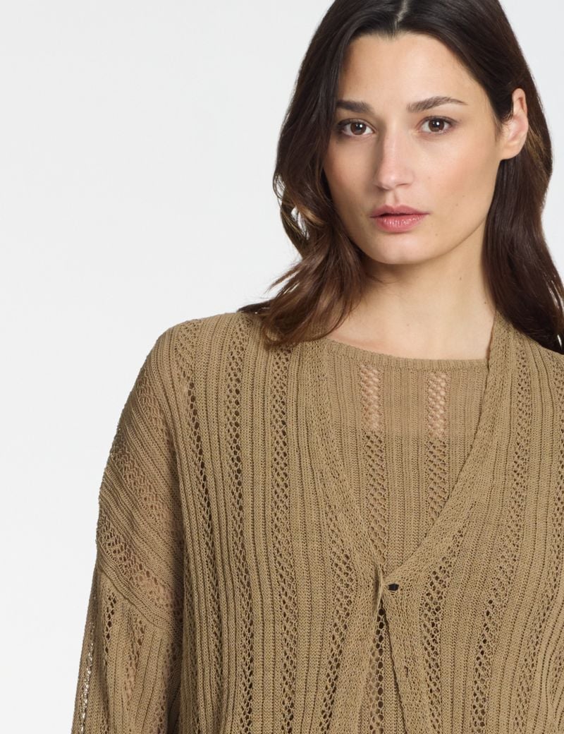 Sarah Pacini Buttoned cardigan – openwork