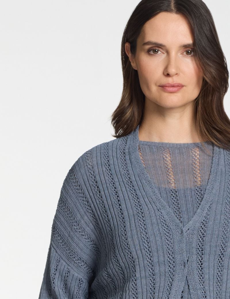Sarah Pacini Buttoned cardigan – openwork