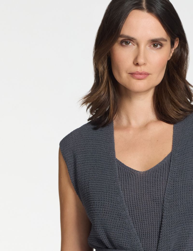 Sarah Pacini Cardigan drapé – effet 3D