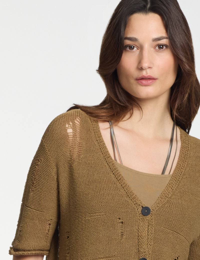 Sarah Pacini Casual cardigan – opengewerkt