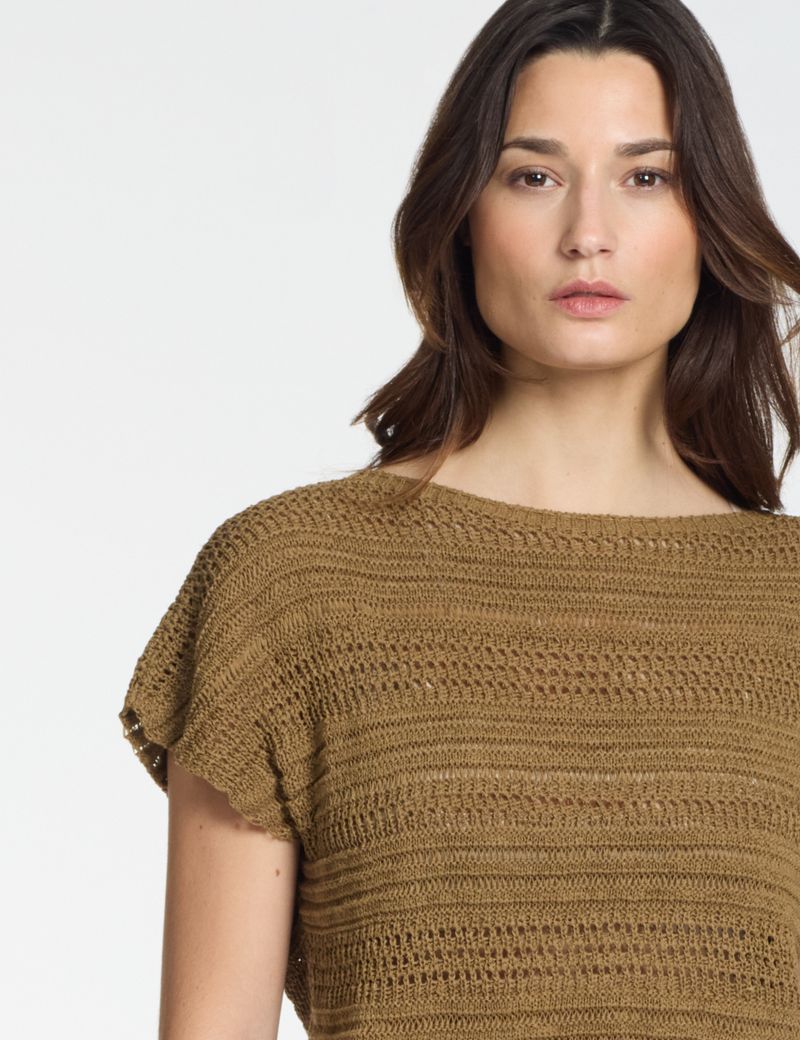Sarah Pacini Boatneck sweater – braided knit