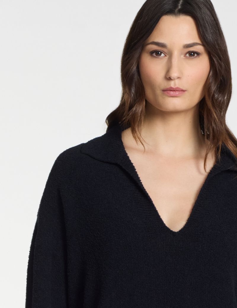 Sarah Pacini Polo sweater – terry texture