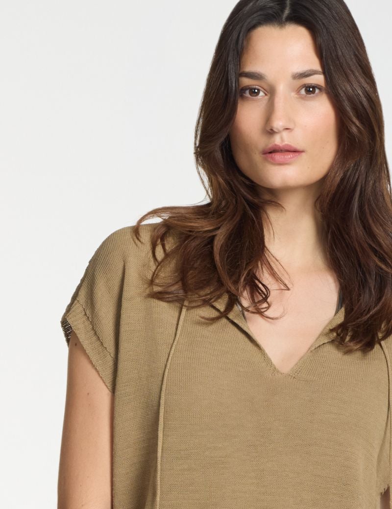 Sarah Pacini Sweater – adjustable neckline