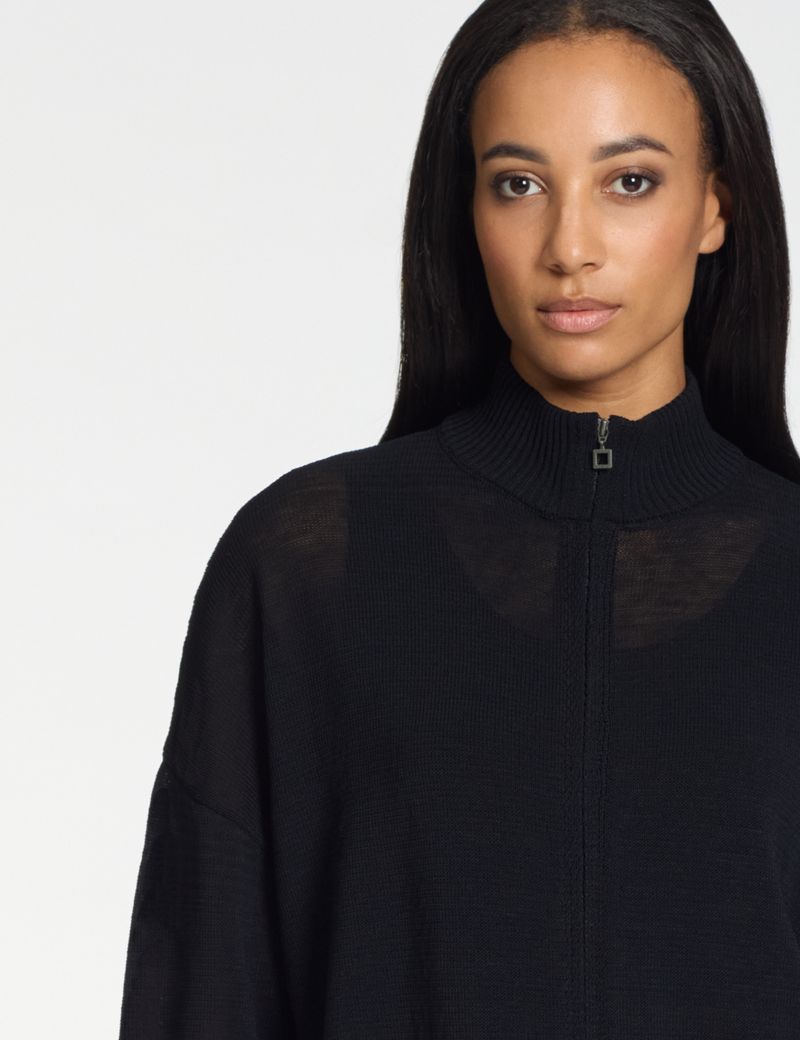 Sarah Pacini Cardigan zippé – col montant