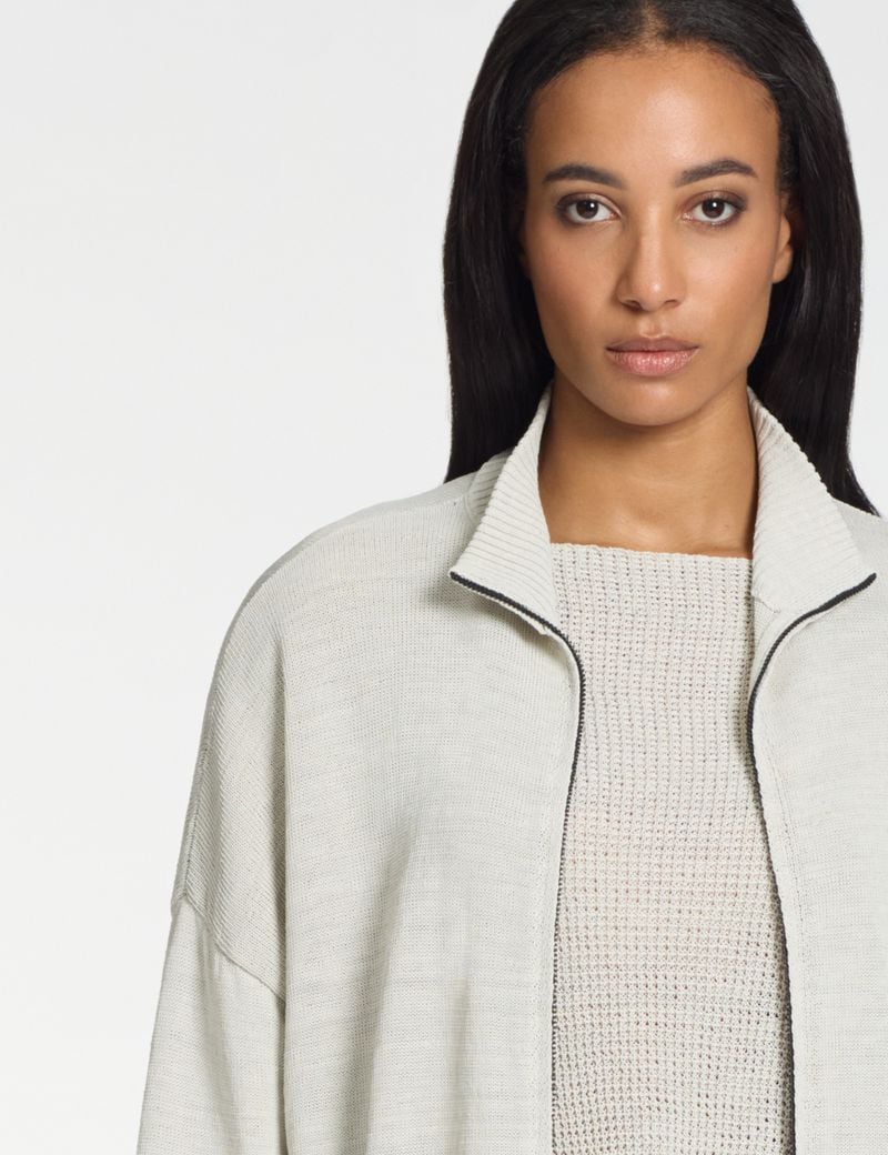 Sarah Pacini Cardigan zippé – col montant