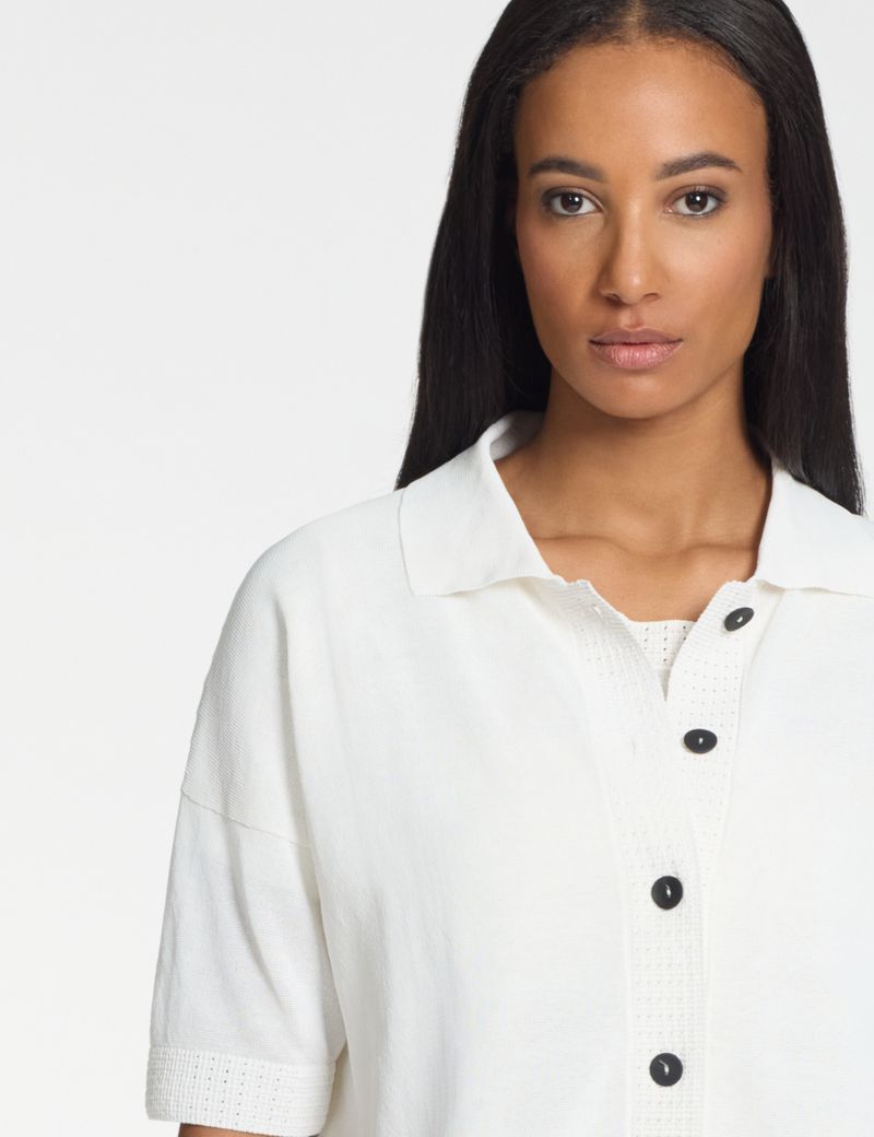 Sarah Pacini Vest met driekwart mouwen – met knopen