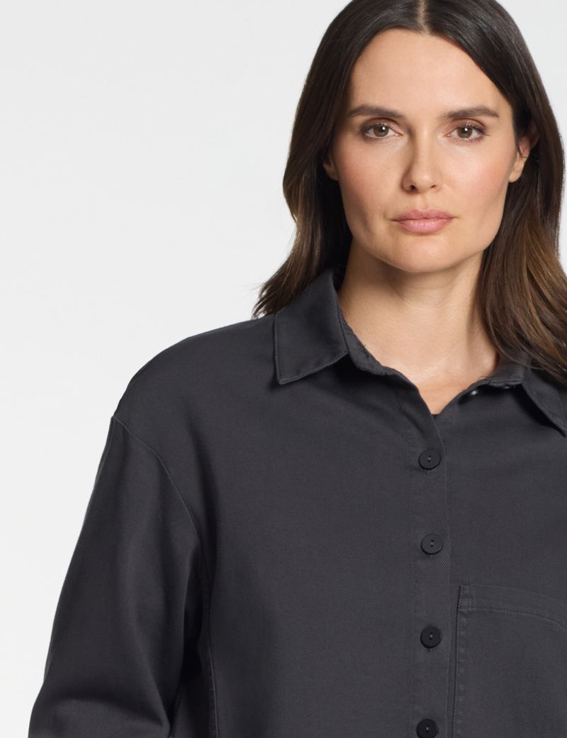 Sarah Pacini Hemdbluse – aufgesetzte Tasche