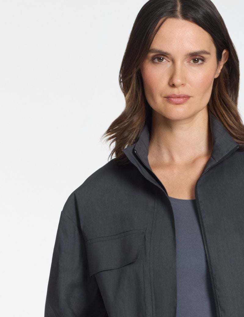 Sarah Pacini Zipped jacket – stretch linen