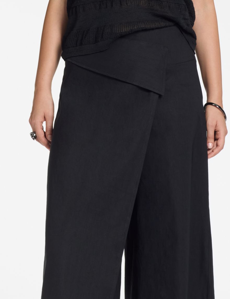 Sarah Pacini Asymmetric pants – stretch linen