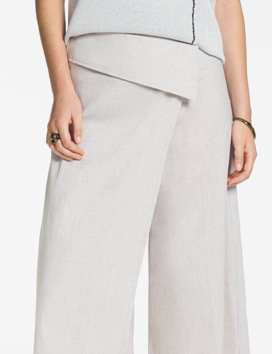 Sarah Pacini Asymmetrische broek linnen