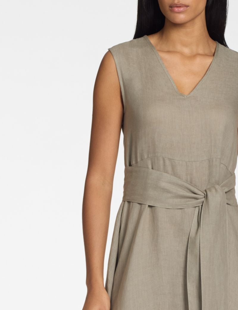 Sarah Pacini Linen long dress – removable belt