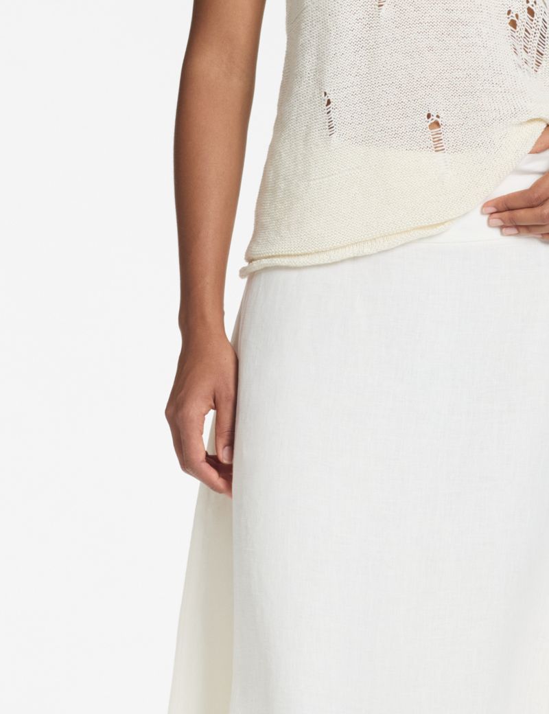 Sarah Pacini Long flare skirt – 100% linen