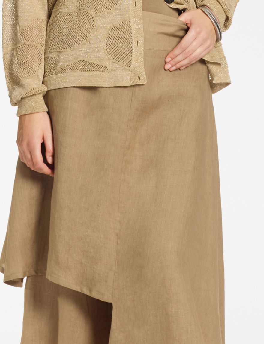 Sarah Pacini Linnen broek – gelaagde look