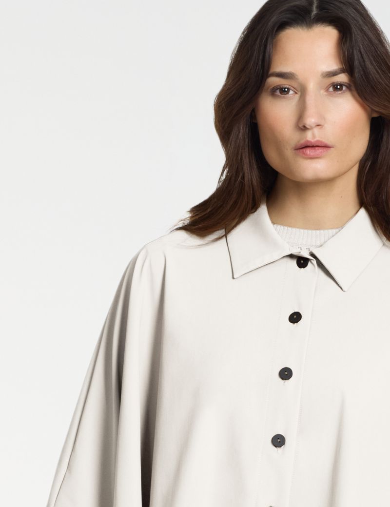Sarah Pacini Poncho-Hemd – Techno-Stoff