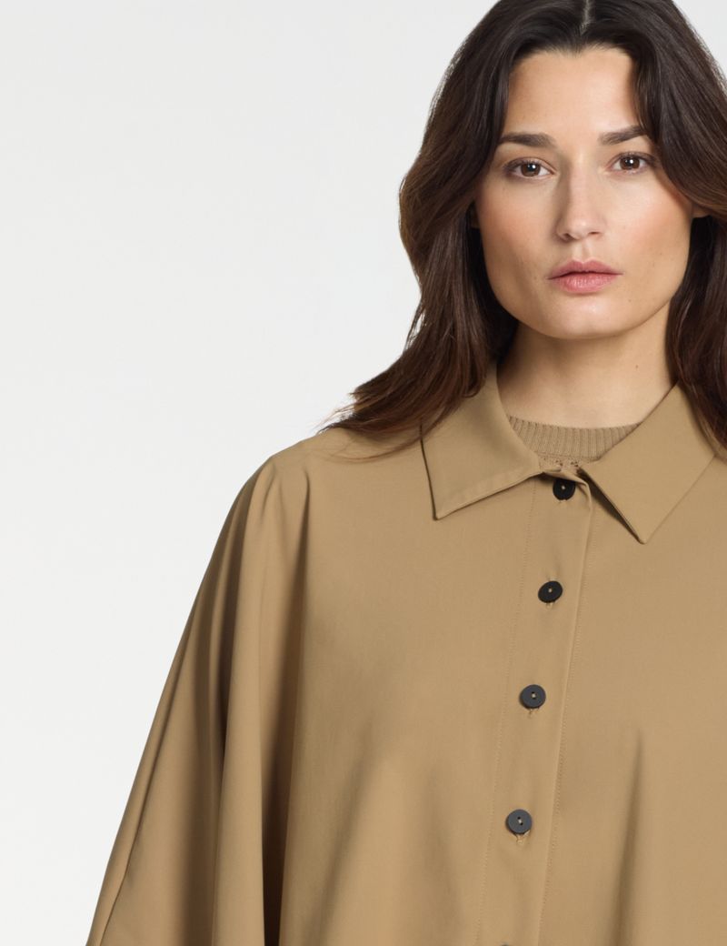 Sarah Pacini Poncho shirt – techno fabric