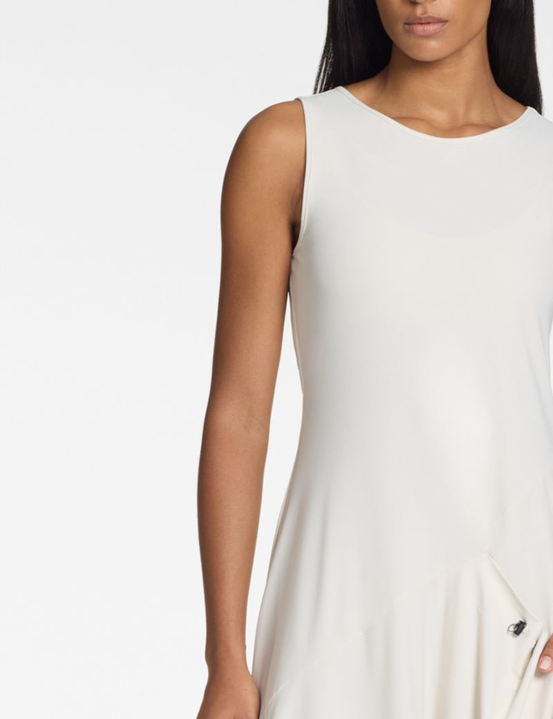 Sarah Pacini Sleeveless maxi dress – techno-fabric