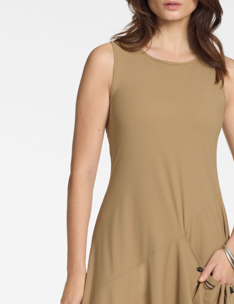 Sarah Pacini Sleeveless maxi dress – techno-fabric