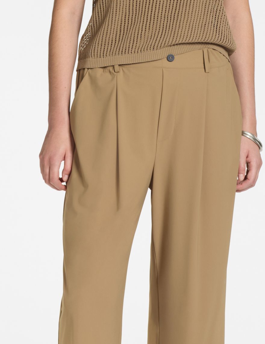 Sarah Pacini Straight Pants – techno fabric
