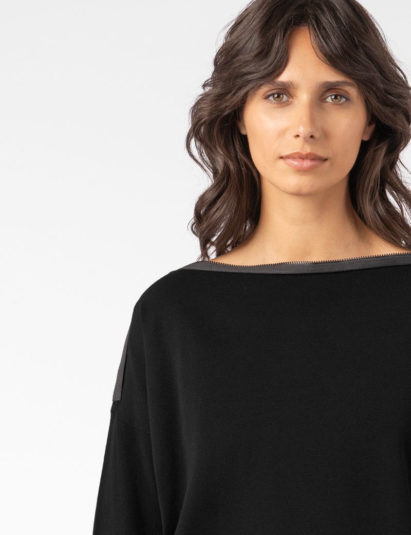 Sarah Pacini BOAT-NECK SWEATER – STRETCH VISCOSE