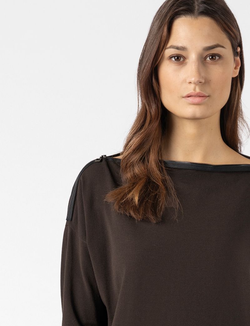 Sarah Pacini BOAT-NECK SWEATER – STRETCH VISCOSE