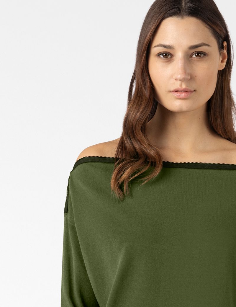 Sarah Pacini BOAT-NECK SWEATER – STRETCH VISCOSE