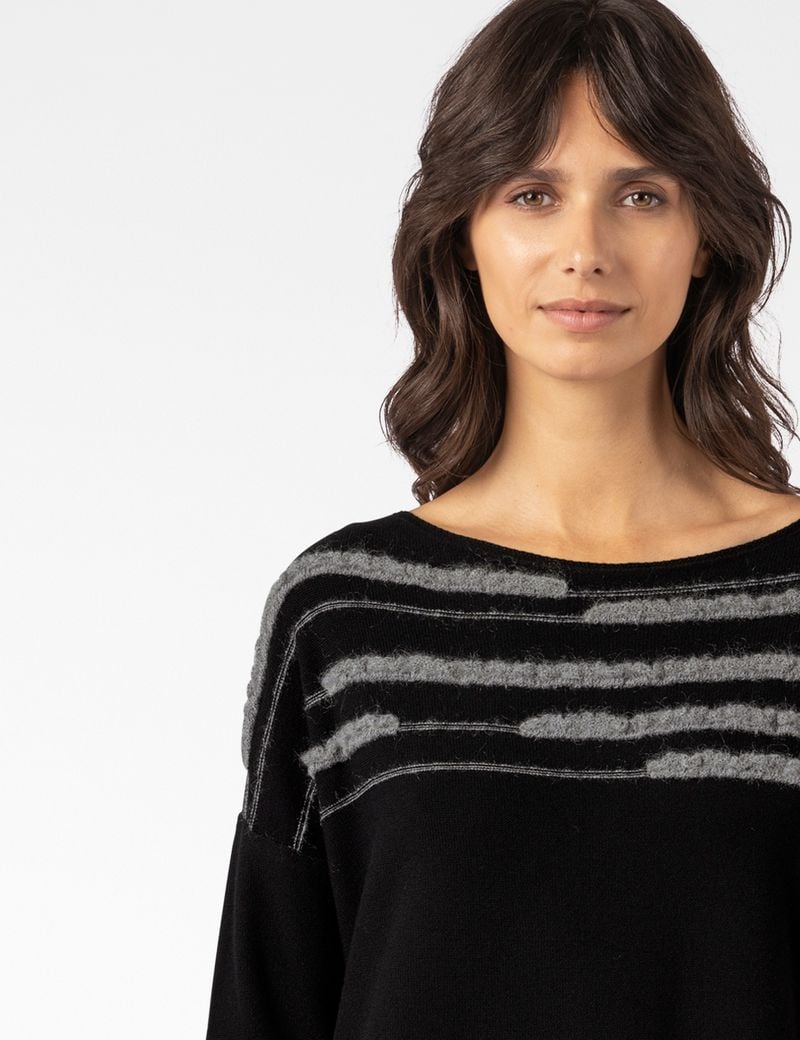 Sarah Pacini PULL - LIGNES CONTRASTÉES MOHAIR