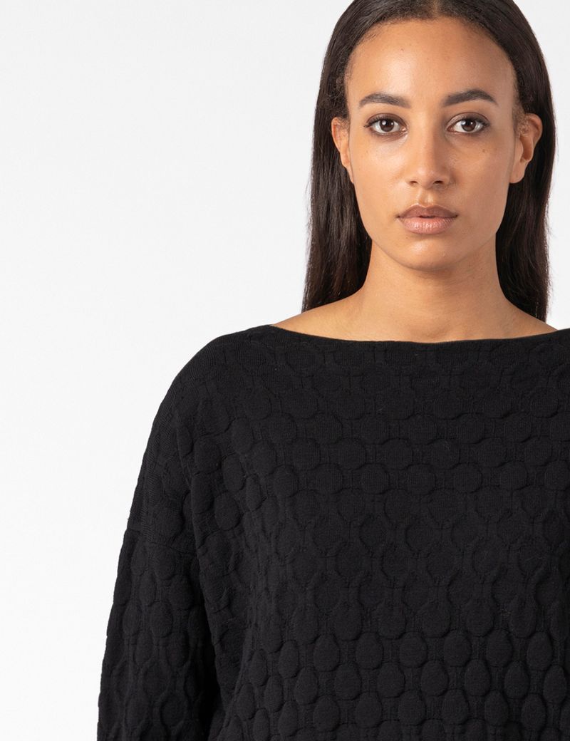 Sarah Pacini CROPPED SWEATER – QUILTED