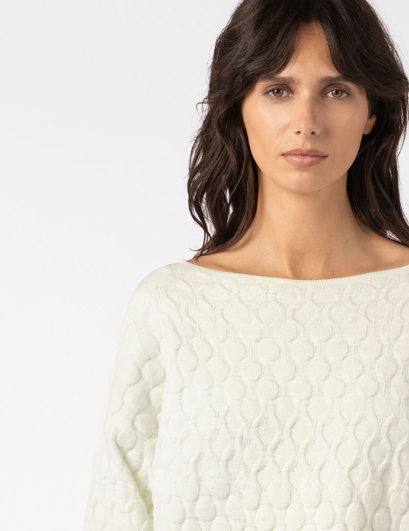 Sarah Pacini CROPPED SWEATER – QUILTED