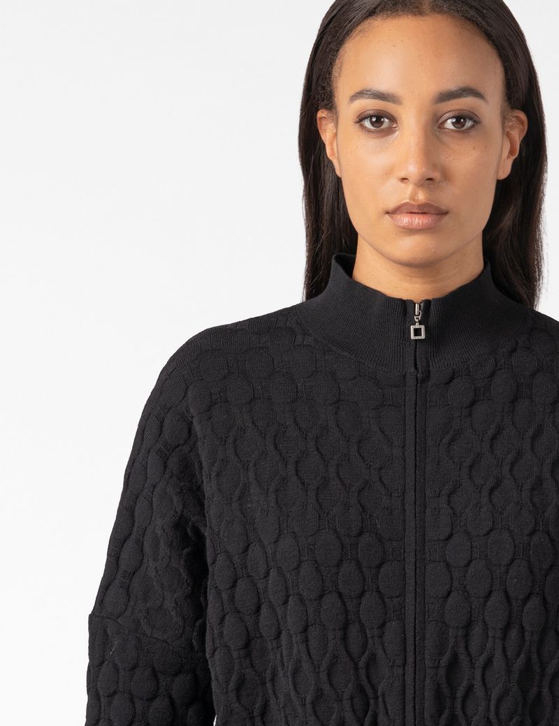 Sarah Pacini ZIP-UP CARDIGAN – QUILTED