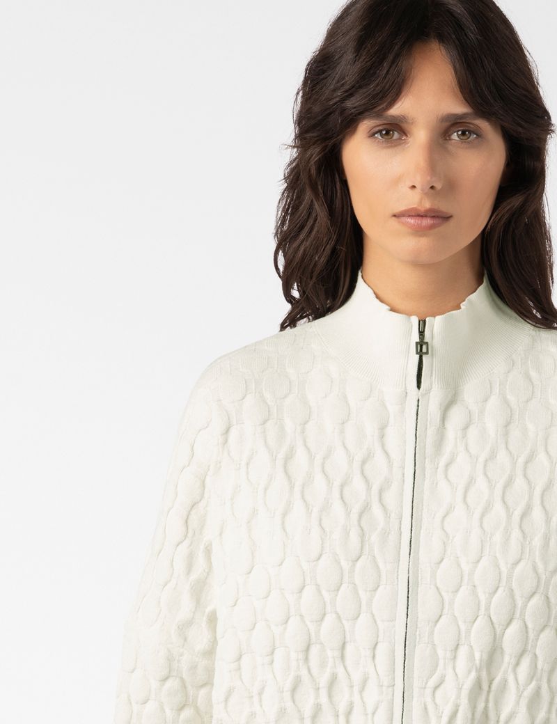 Sarah Pacini ZIP-UP CARDIGAN – QUILTED