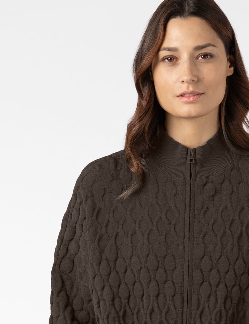 Sarah Pacini ZIP-UP CARDIGAN – QUILTED
