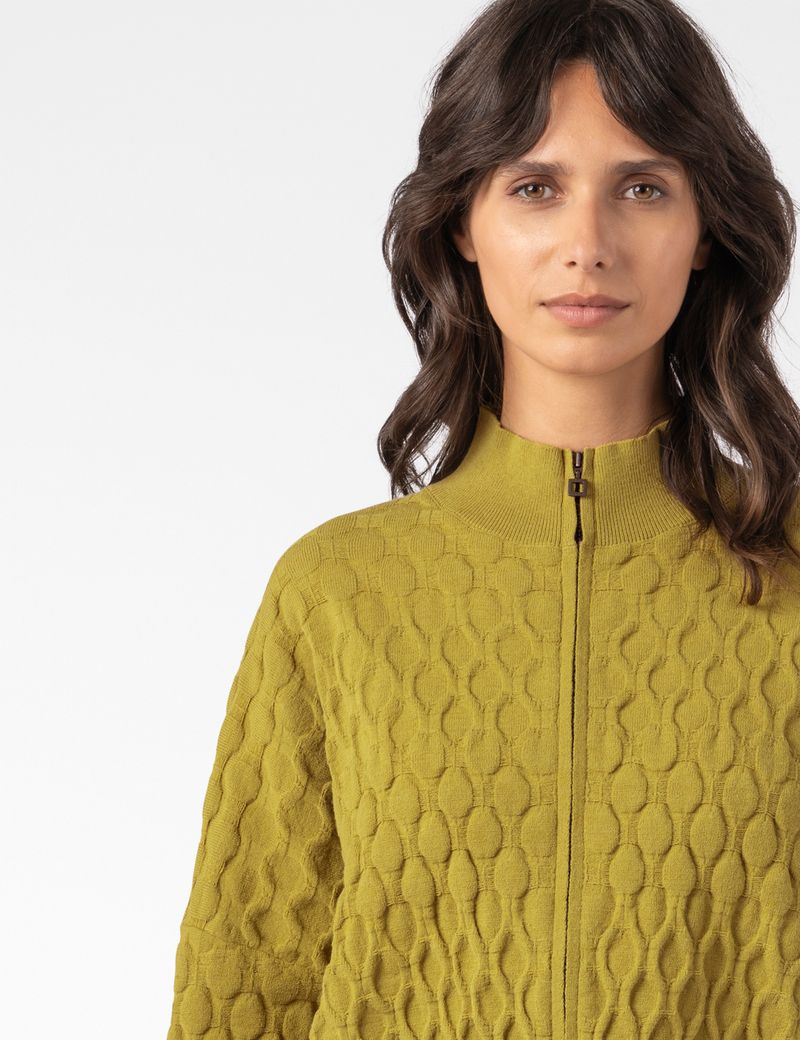 Sarah Pacini ZIP-UP CARDIGAN – QUILTED