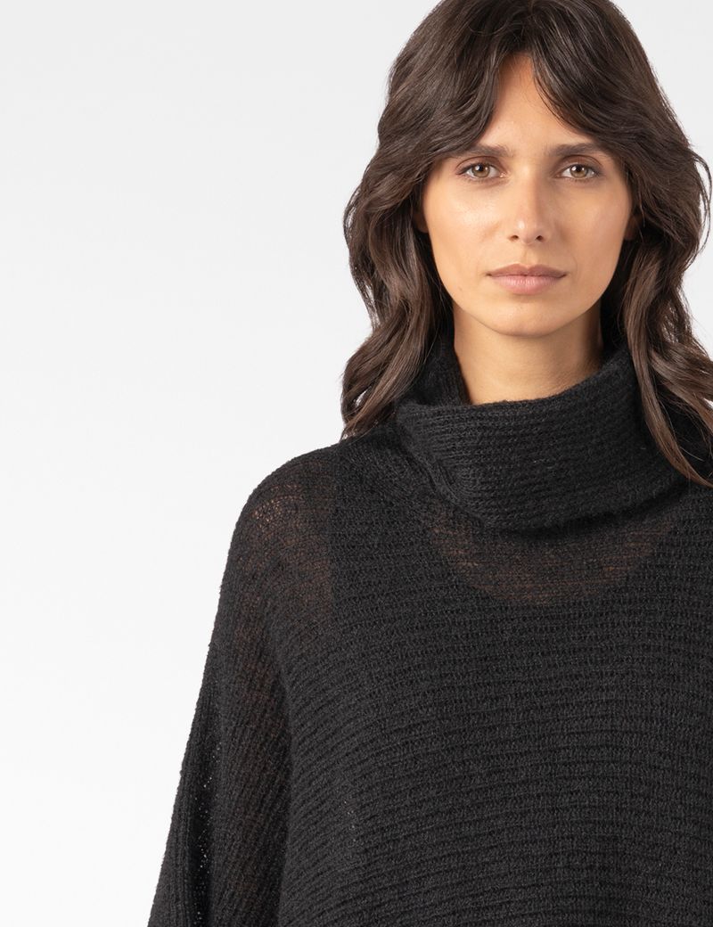 Sarah Pacini 3/4-SLEEVE SWEATER – AIRY RIB KNIT