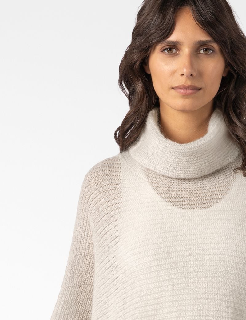 Sarah Pacini 3/4-SLEEVE SWEATER – AIRY RIB KNIT
