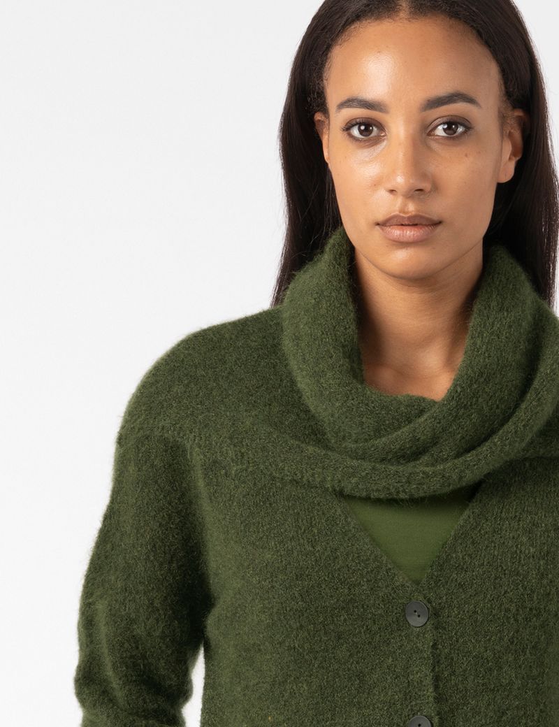 Sarah Pacini CROPPED CARDIGAN – SEAMLESS MOHAIR