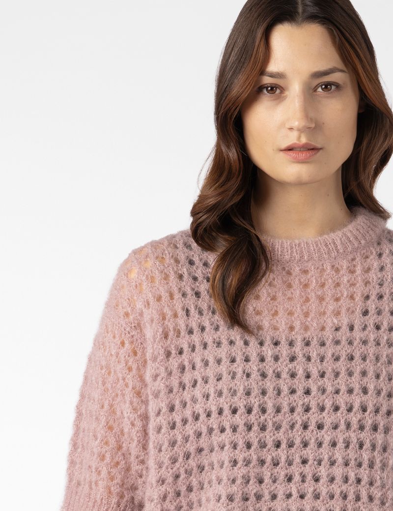 Sarah Pacini TRUI MET KORTE MOUWEN – AJOUR MOHAIR