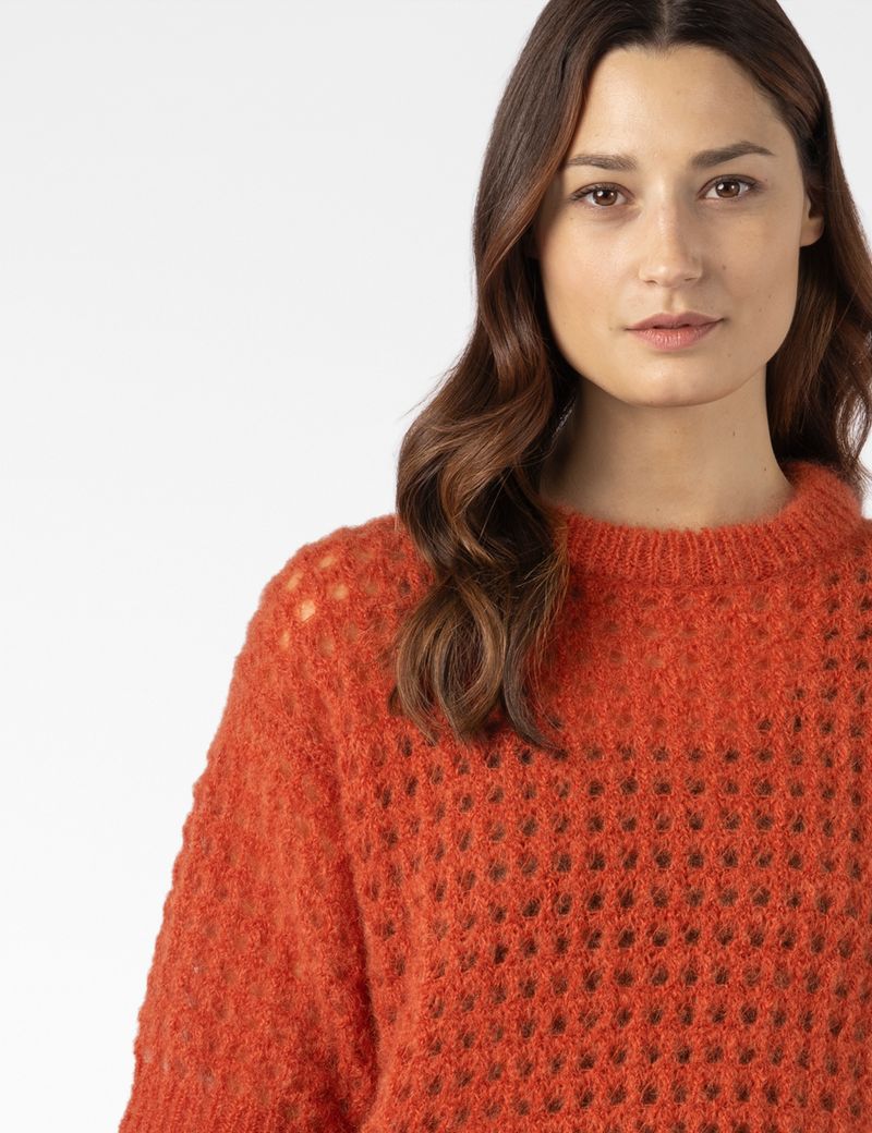 Sarah Pacini TRUI MET KORTE MOUWEN – AJOUR MOHAIR