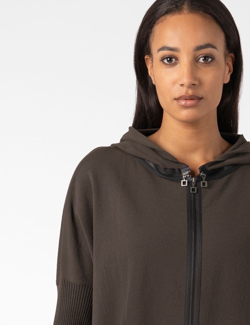 Sarah Pacini Hooded cardigan – viscose stretch
